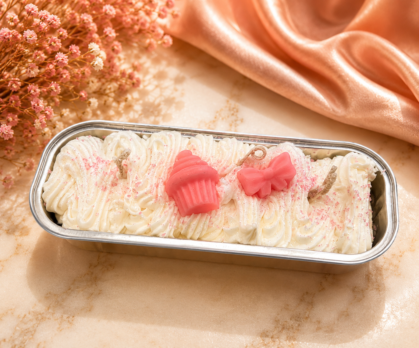 Pretty in Pink Loaf Cake Candle