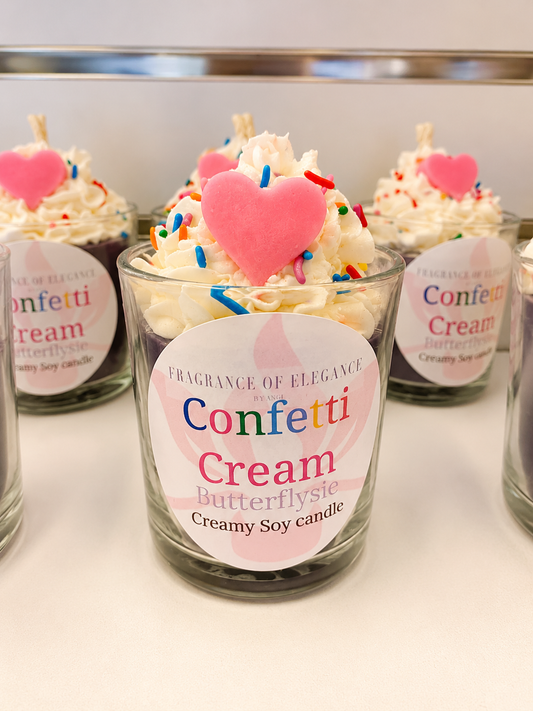 Confetti Cream Candle - Fragrance of Elegance
