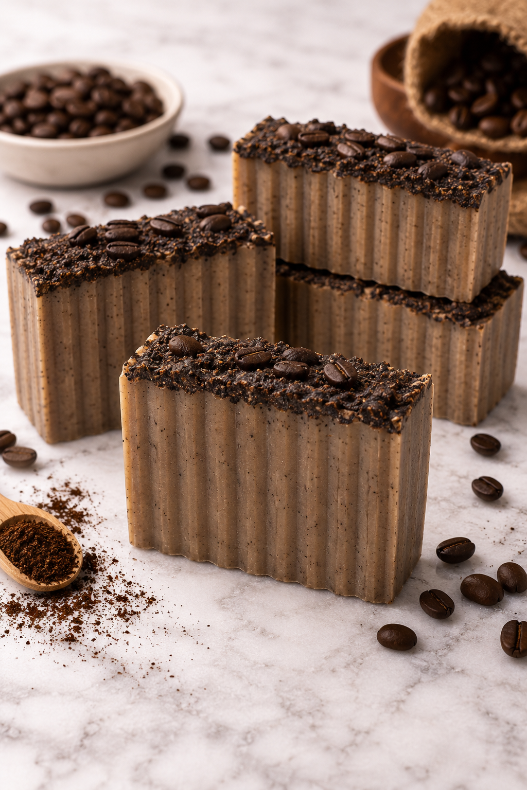 Coffee scrub Soap bar - Fragrance of Elegance