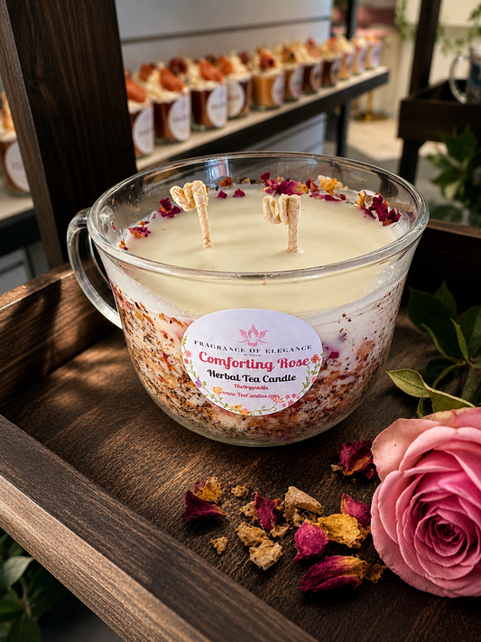 Comforting Rose candle - Fragrance of Elegance
