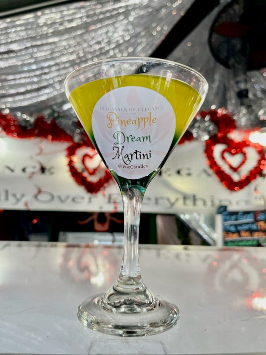 Pineapple Dream Martini Candle - Fragrance of Elegance