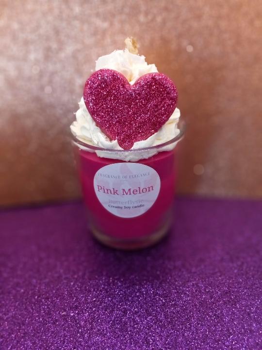 Pink Melon Pastry Dessert Candle - Fragrance of Elegance